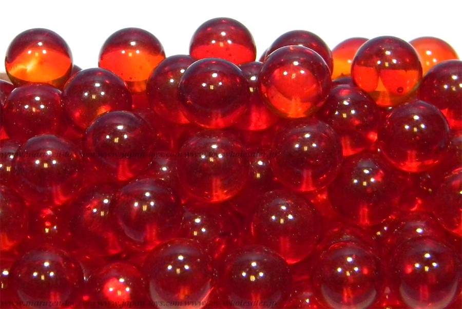 12.5mm(600pcs) Clear Colored Marbles - Red