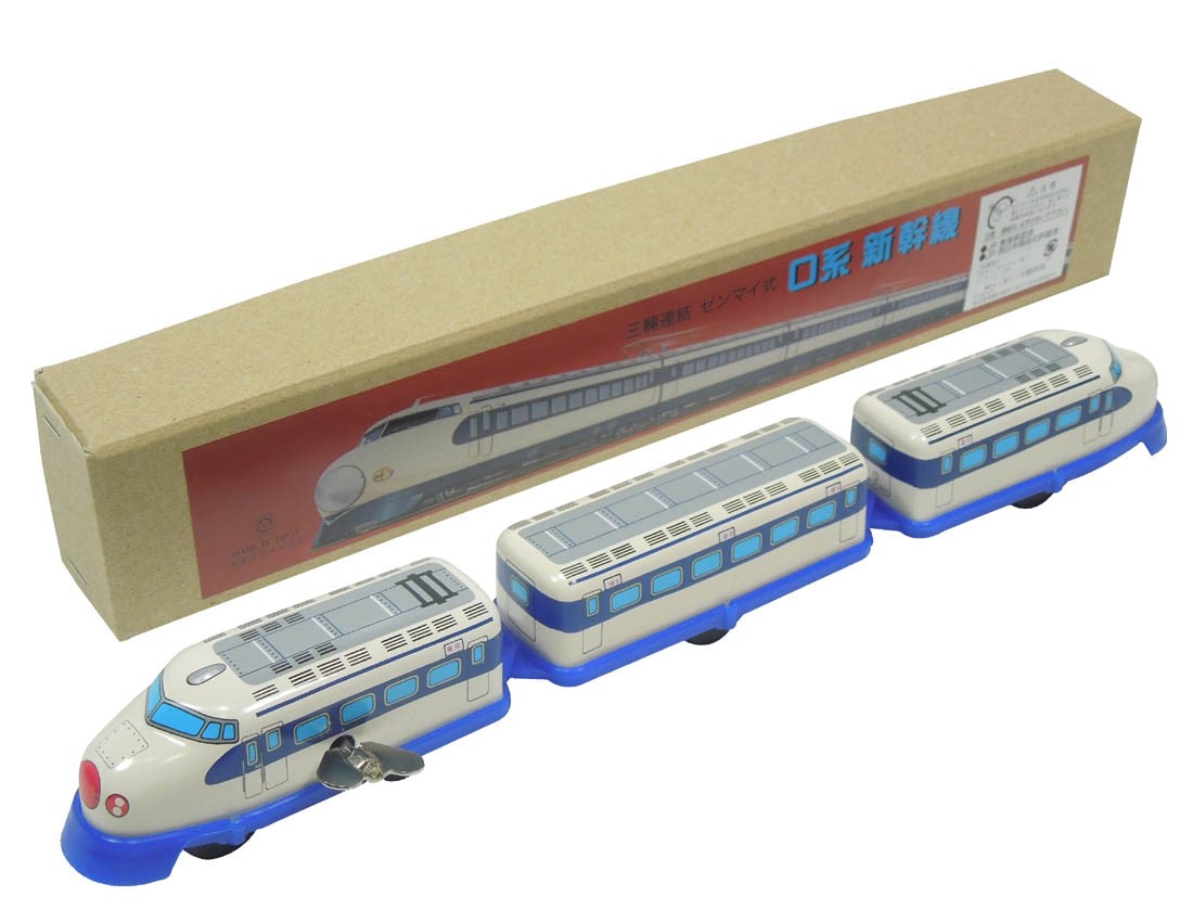 (Sankou-Seisakusyo Made in Japan Tin Toys)No.1234 Three-Car Tin Bullet Train 0 Line