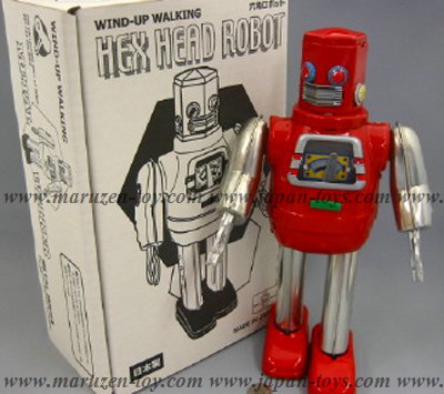 (Metal House) Win Up Hex Head Tin Robot  -Made in Japan-(3-5 month to be in stock)