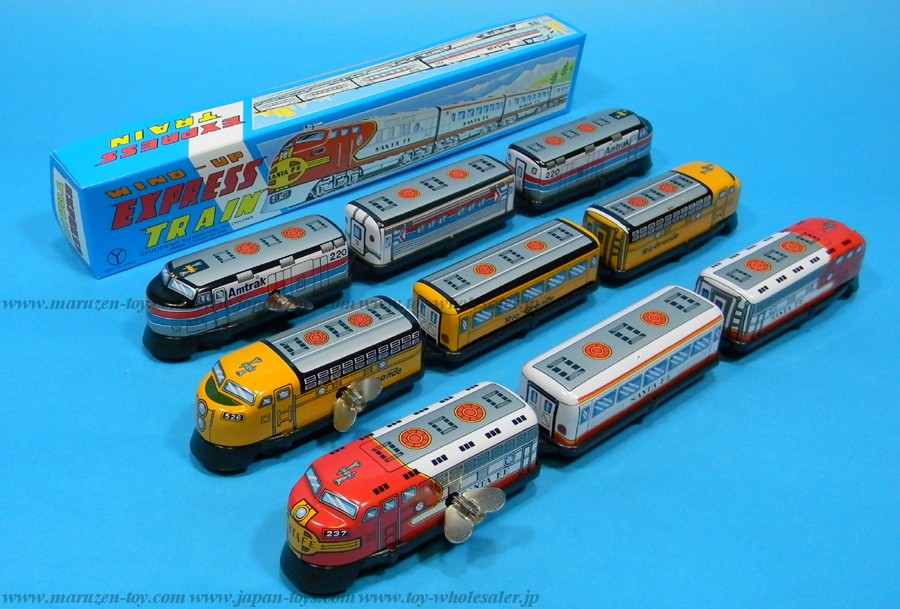 (Sankou-Seisakusyo Made in Japan Tin Toys)No.122 Three-Car Display Train