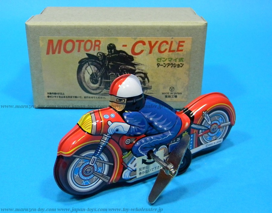 (Sankou-Seisakusyo Made in Japan Tin Toys)No.225 Tin Motorbike Figure