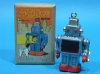 (Sankou-Seisakusyo Made in Japan Tin Toys)No.227 Wind Up Walking Sparkling Robot (Blue)