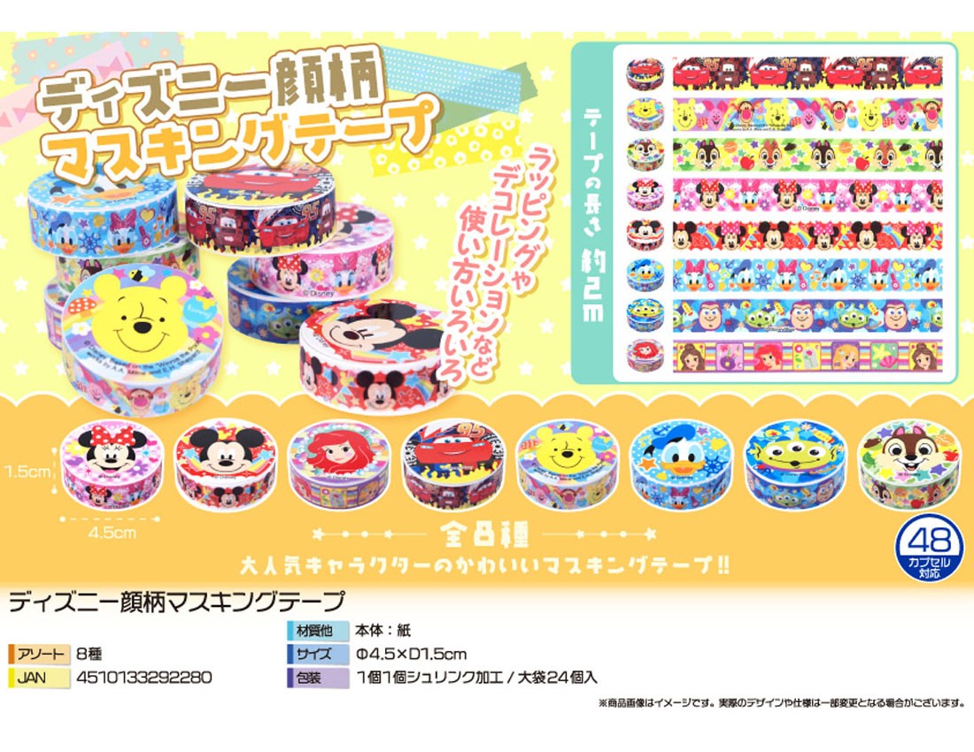 Disney Face Pattern Masking Tape