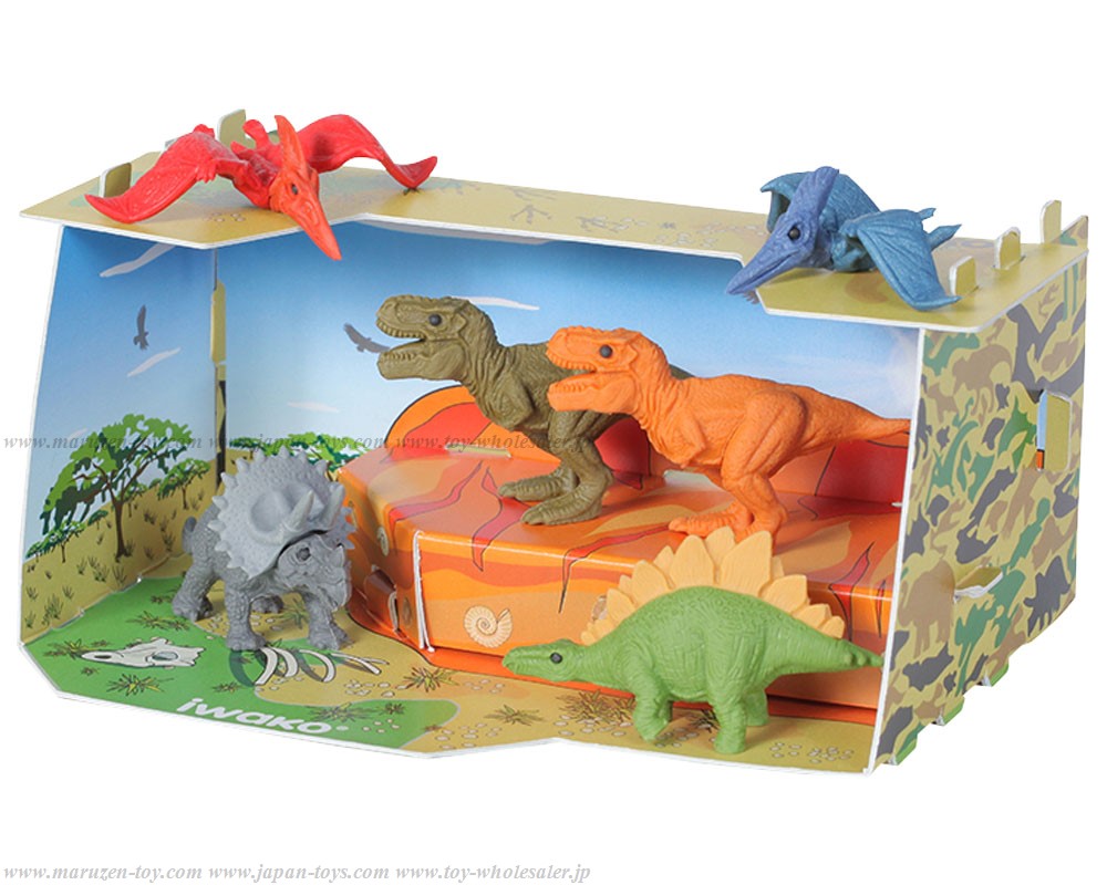 (IWAKO)(ER-KUR 003)-made in JAPAN-Erasers TOY Craft House Dinosaur(ER-KUR 003)(Colors/Designes/Assortments may changed without Notice)