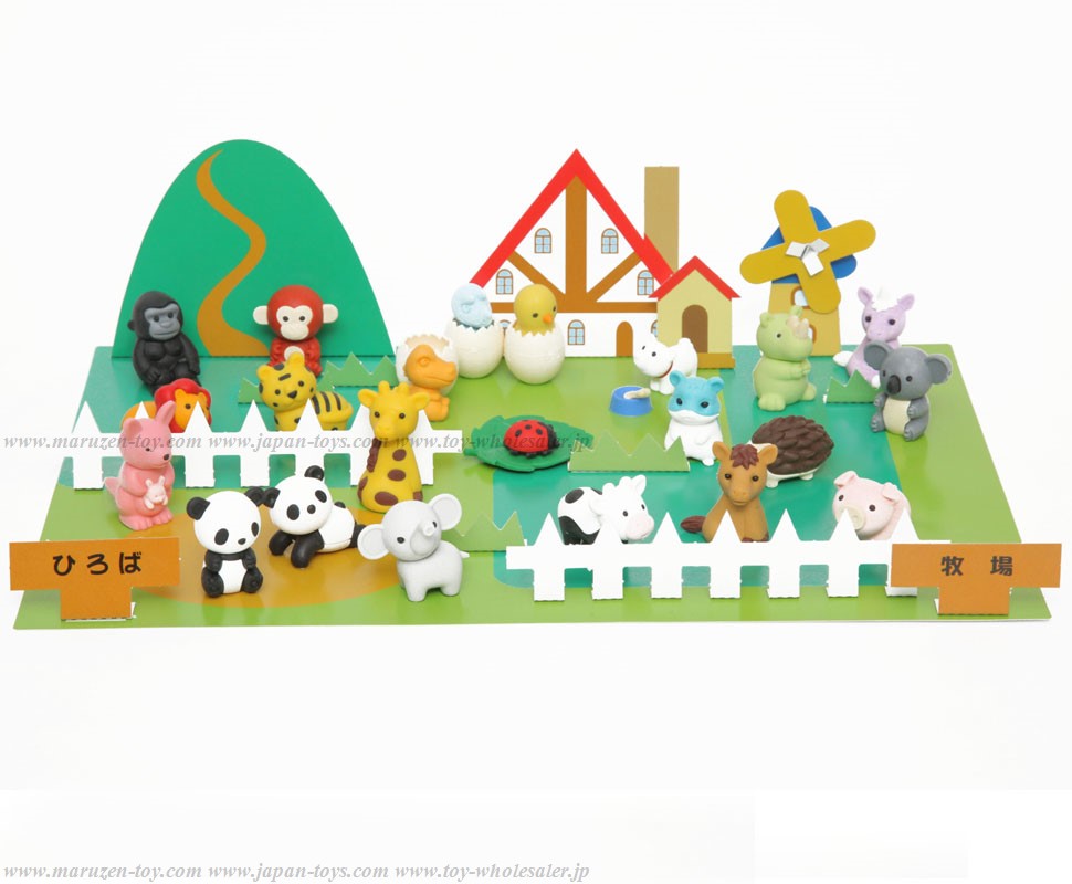 (IWAKO)(ER-DAI 001)-made in JAPAN-Playing Sheet [Animal] (without Eraser form the image)(Colors/Designes/Assortments may changed without Notice)