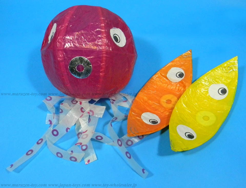 Assorted 3 Color Octopus Paper Balloon (size 4) - Larger One in the picture(Price is for single ballon)