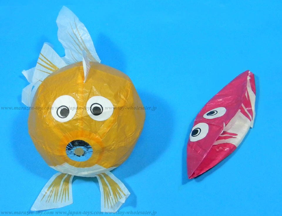 Paper Balloon - Assorted 3 Color Goldfish (size 1) (A bundle of 50 pieces)(Price is for single ballon)