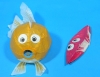 Assorted 3 Color Goldfish Paper Balloon (size 1) Smaller size in the picture(Price is for single ballon)