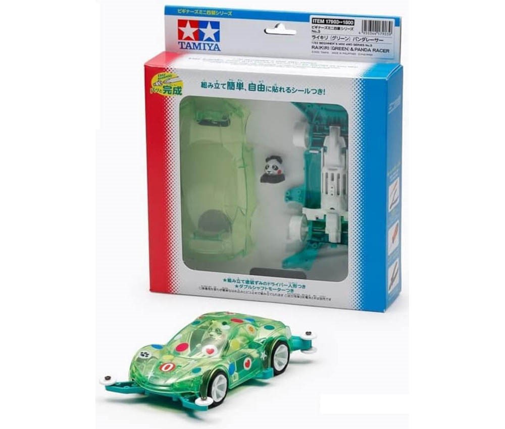 [TAMIYA] MINI 4WD Series 17903 Panda Racer (Green/Raikiri) MA half complete