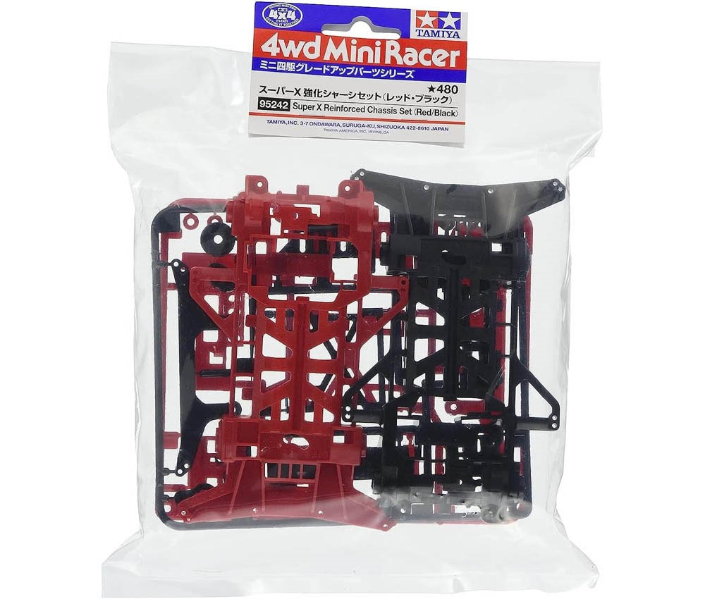 [TAMIYA] MINI 4WD Series 95242 Super X Reinforced Chassis (Red/Black) MINI 4WD-Special