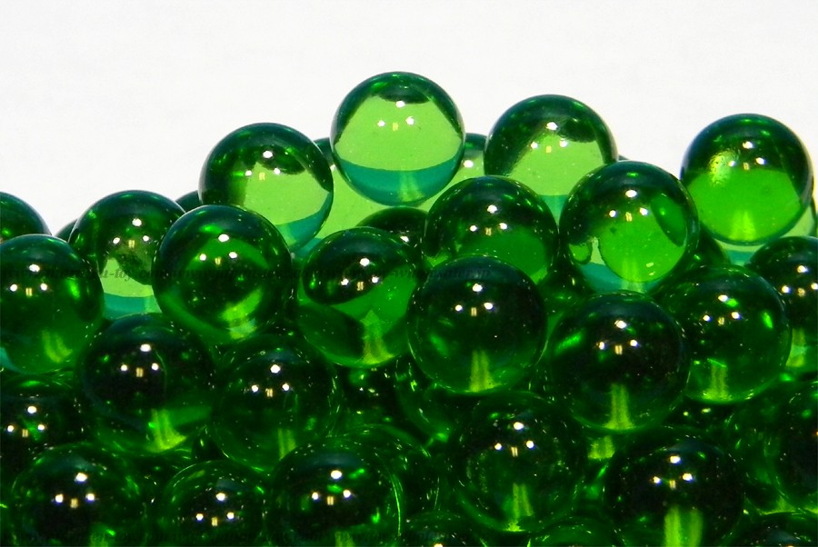 12.5mm(600pcs) Clear Colored Marbles - Green