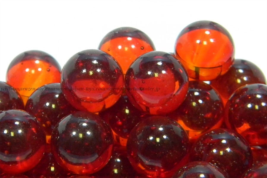 17mm(260pcs) Clear Colored Marbles - Red