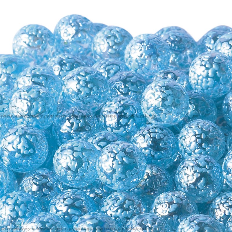 17mm(260pcs) Collector Marbles - Light Blue Polka-Dot Bubbles