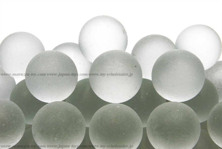 25mm(50pcs) Frosted Glass Marbles - Clear Color