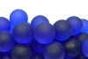 25mm(50pcs) Frosted Glass Marbles - Cobalt