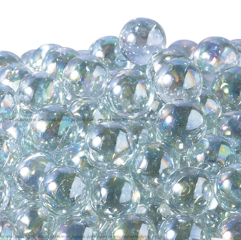 17mm(260pcs) Glitter Aurora Marbles - Clear Color