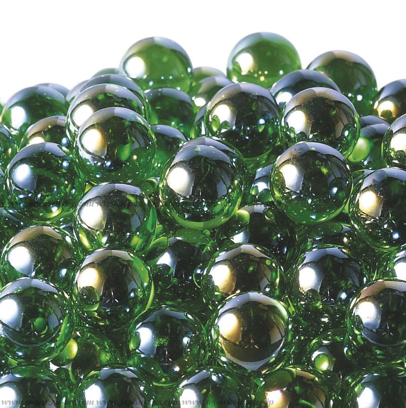 17mm(260pcs) Glitter Aurora Marbles - Green