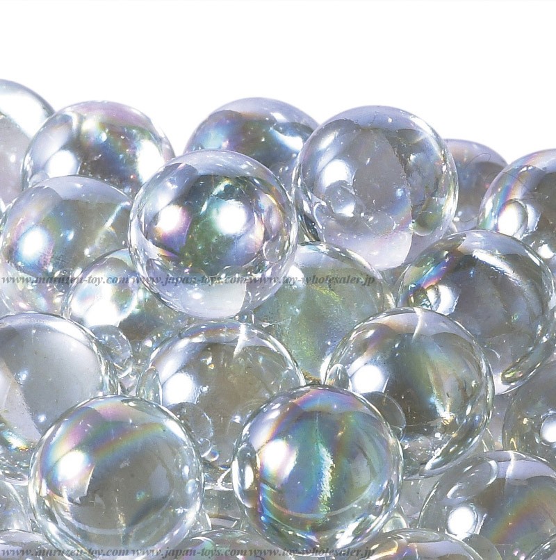 25mm(50pcs) Glitter Aurora Marbles - Clear Color