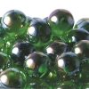 25mm(50pcs) Glitter Aurora Marbles - Green