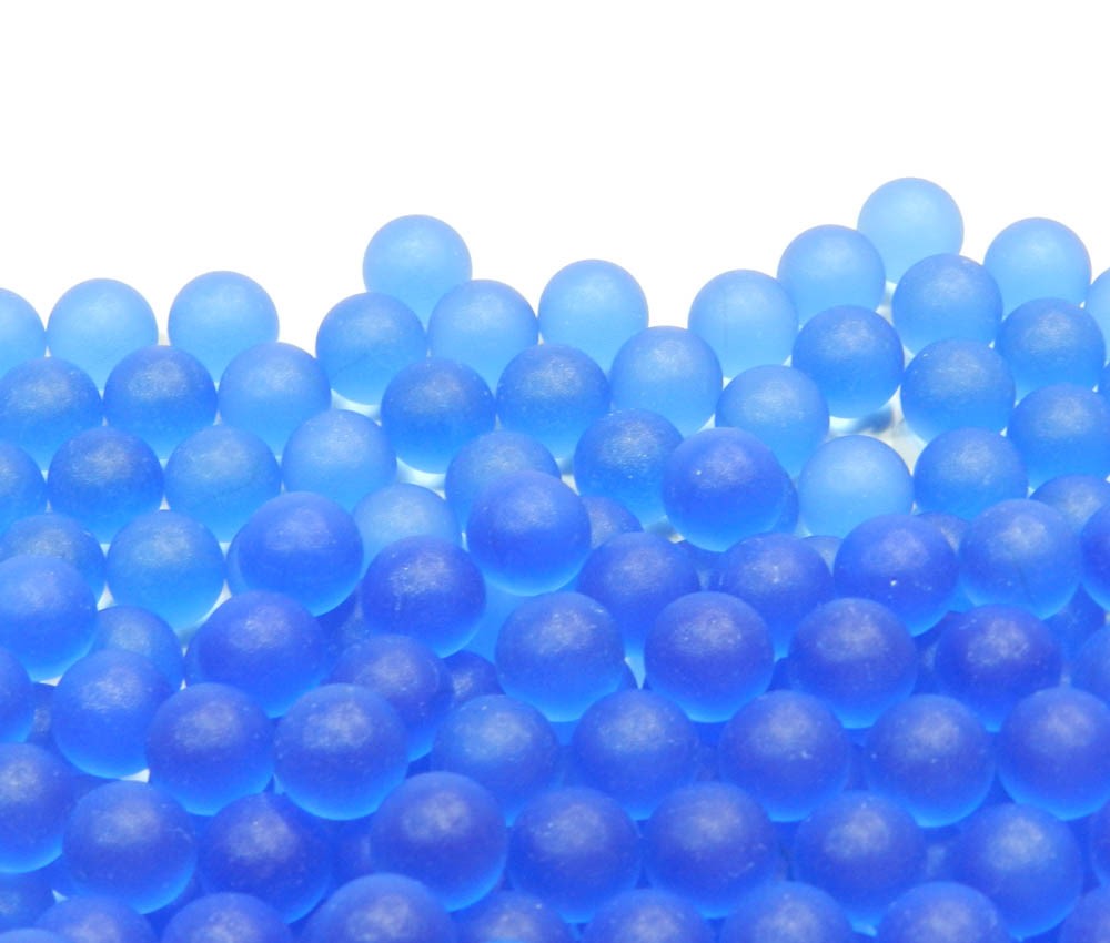 17mm(260pcs) Clear Colored Marbles - Light Cobalt K2384