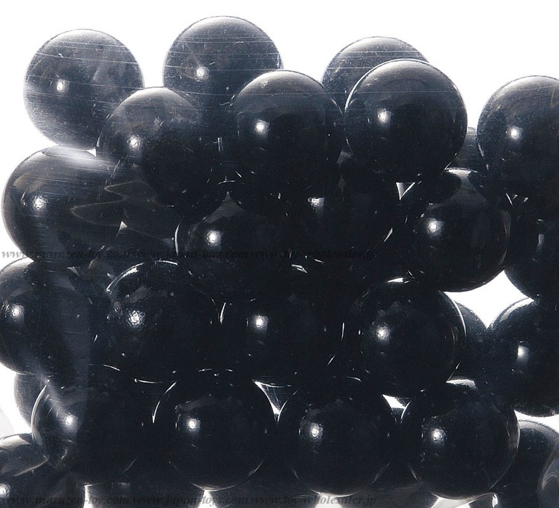 15mm(250pcs) Black Glass Marbles