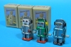 (Sankou-Seisakusyo Made in Japan Tin Toys)No.128K Wind-Up Mini Zoomer Robot Ballchain (Assorted 3 Colors)