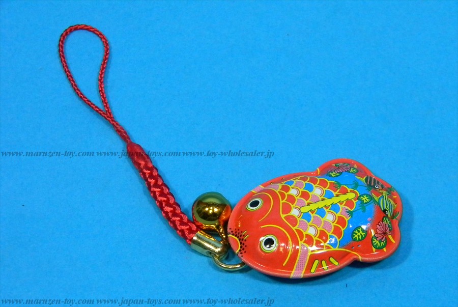 (Sankou-Seisakusyo Made in Japan Tin Toys)No.224 Mini Gold Fish Strap (Red)