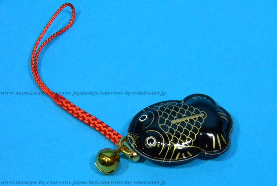 (Sankou-Seisakusyo Made in Japan Tin Toys)No.224 Mini Gold Fish Strap (Black)