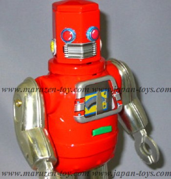 Maruzen (Metal House) Win Up Hex Head Tin Robot -Made in