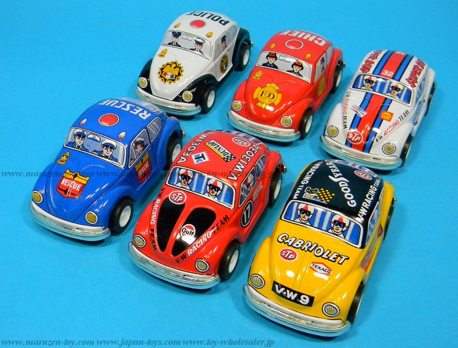 (Sankou-Seisakusyo Made in Japan Tin Toys)No.112 Six-Piece VW Set