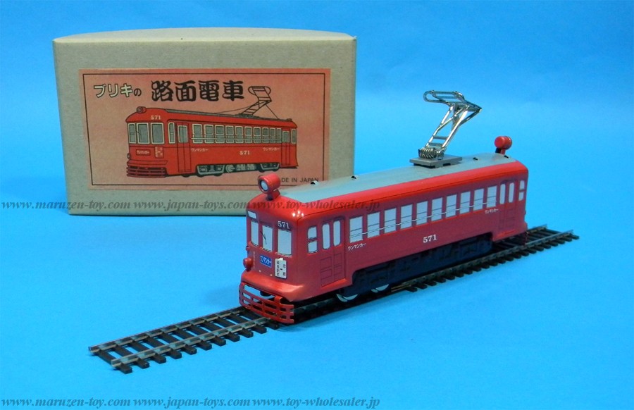 (Sankou-Seisakusyo Made in Japan Tin Toys)No.301 Large Tin Street car (red)