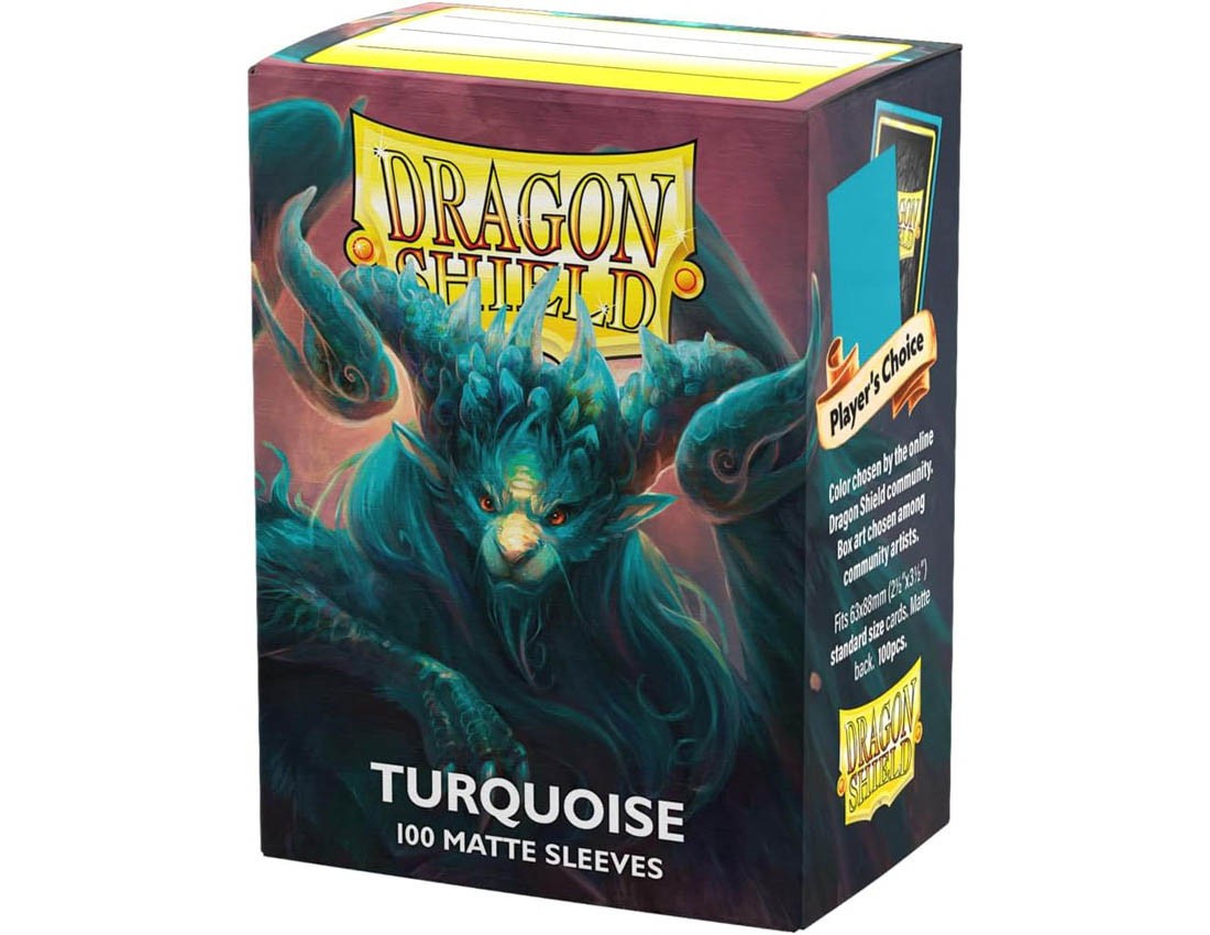 [Dragon Shield] AT-11055 Dragon Shield Matte Standard Size Turquoise (100 Sleeves)