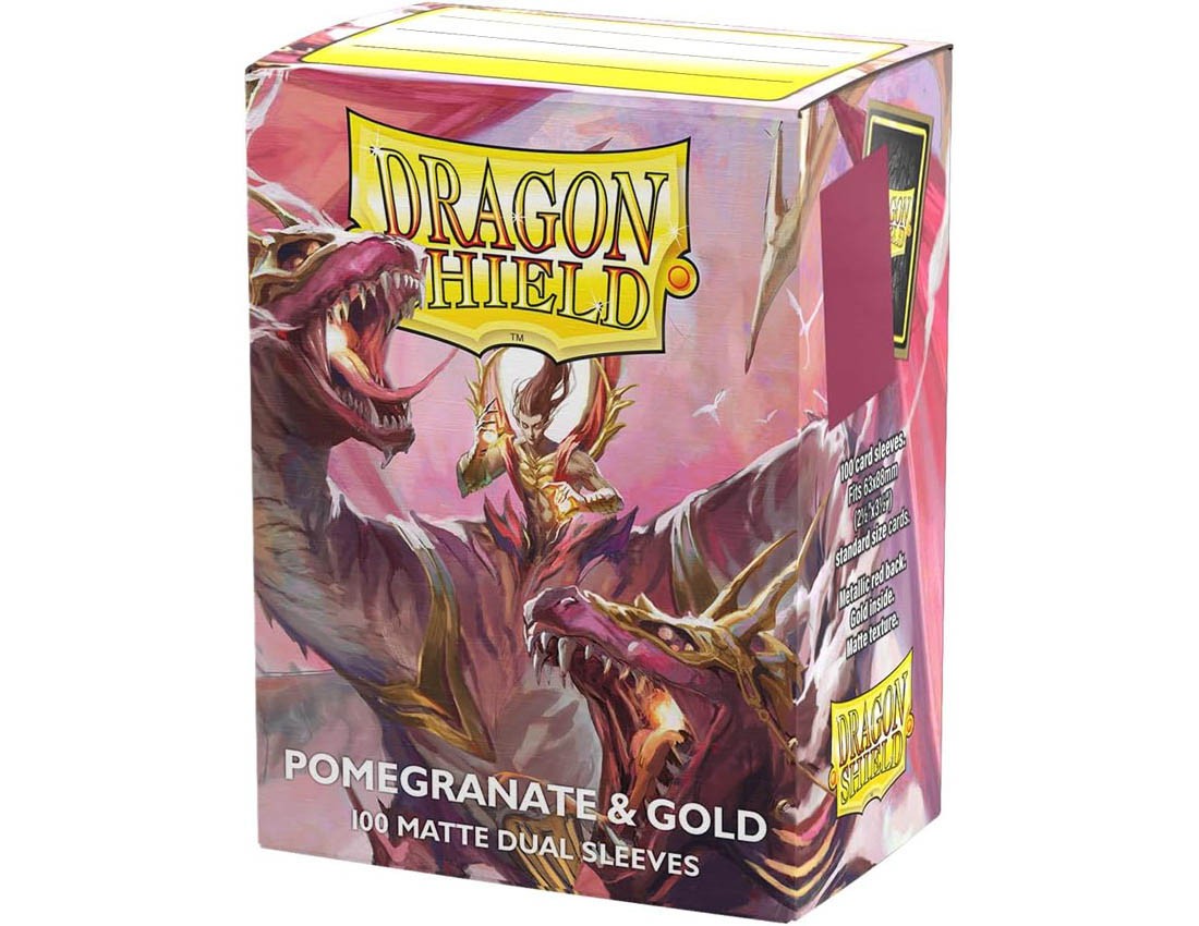 [Dragon Shield] AT-15065 Standard Size Pomegranate & Gold (100 Sleeves)