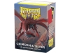 [Dragon Shield] AT-15072 Standard Size Matte Dual Crimson & Silver (100 Sleeves)