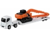 [TAKARATOMY] Long Type Tomica No.143 Hydraulic excavator and heavy equipment transport vehicle