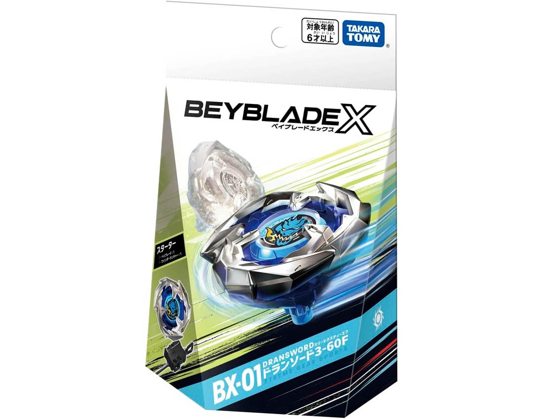 24pcs Only! 50%OFF [TAKARATOMY]BEYBLADE E BX-01 Starter DranSword 3-60F