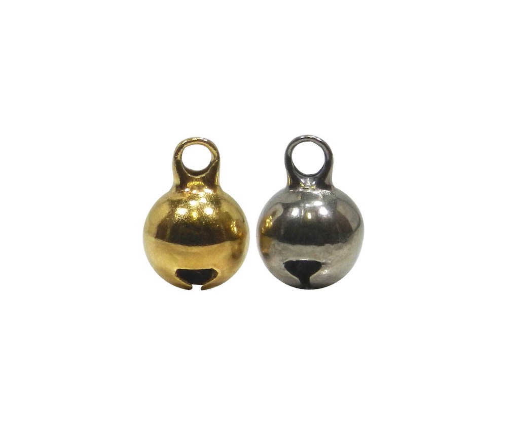 8mm Good-Luck Charm Bell (Silver)  